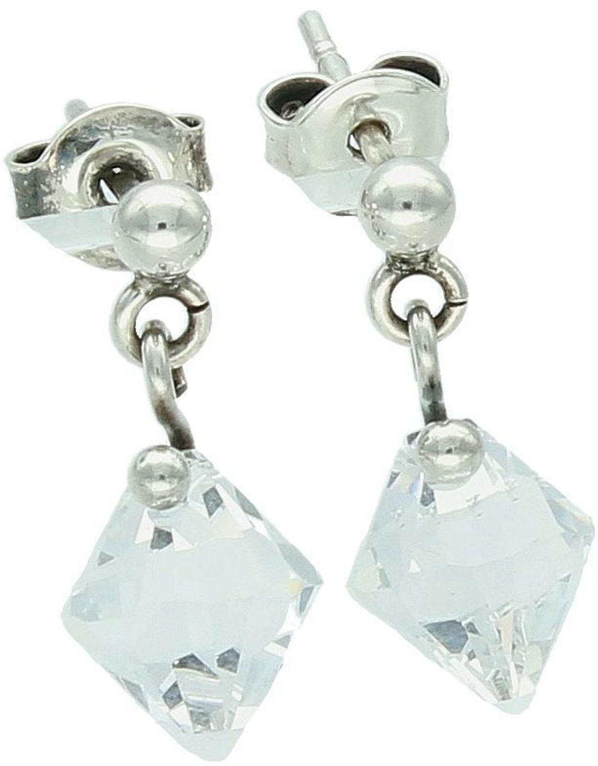 Elegancki naszyjnik damski ze srebra próby 925 z dwoma kółeczkami – jedno zdobione cyrkoniami. Subtelny design, idealny na prezent. Długość 41 + 3 cm, zapięcie karabińczyk.1.jpg